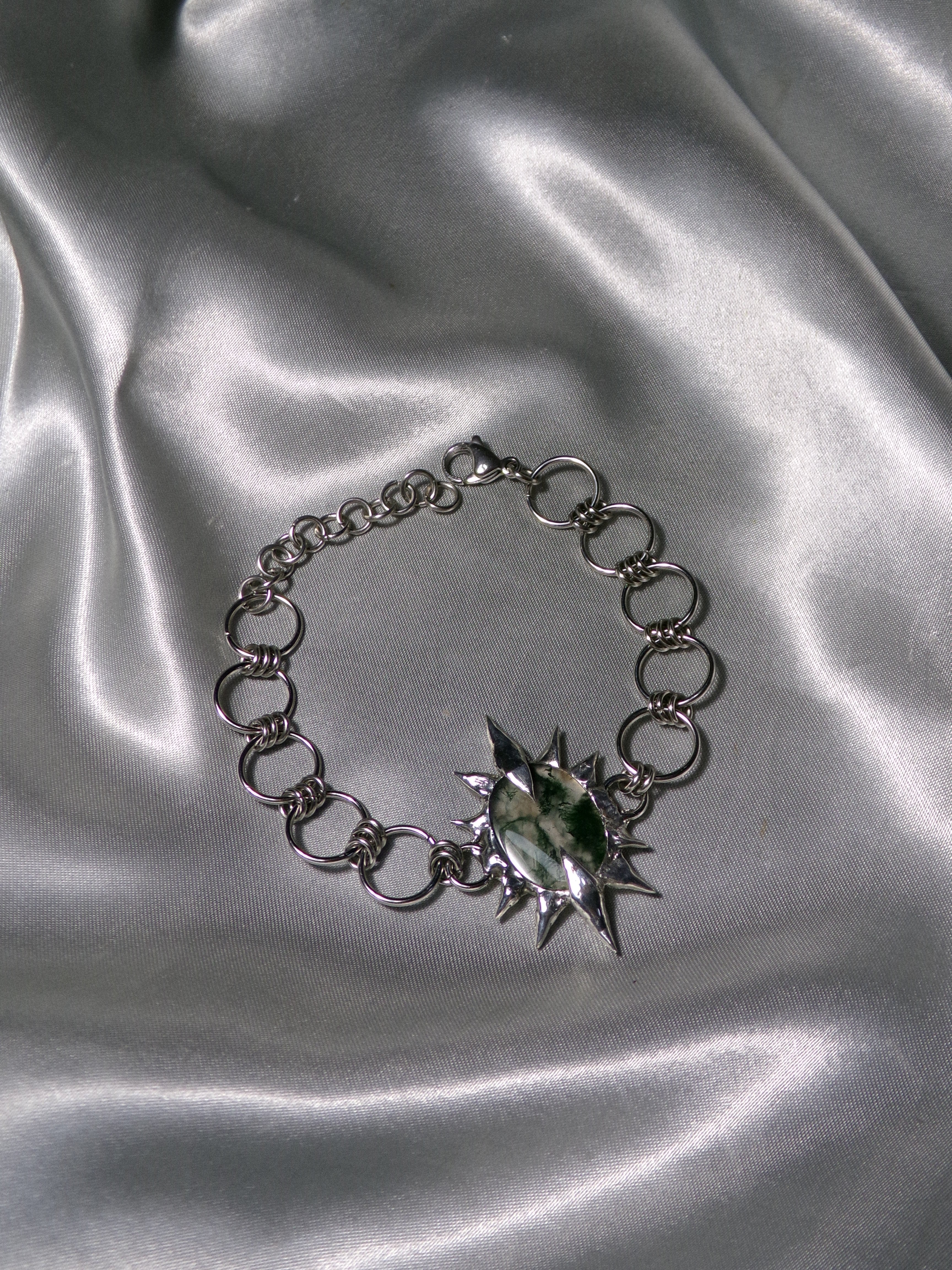 Bracelet Agate mousse