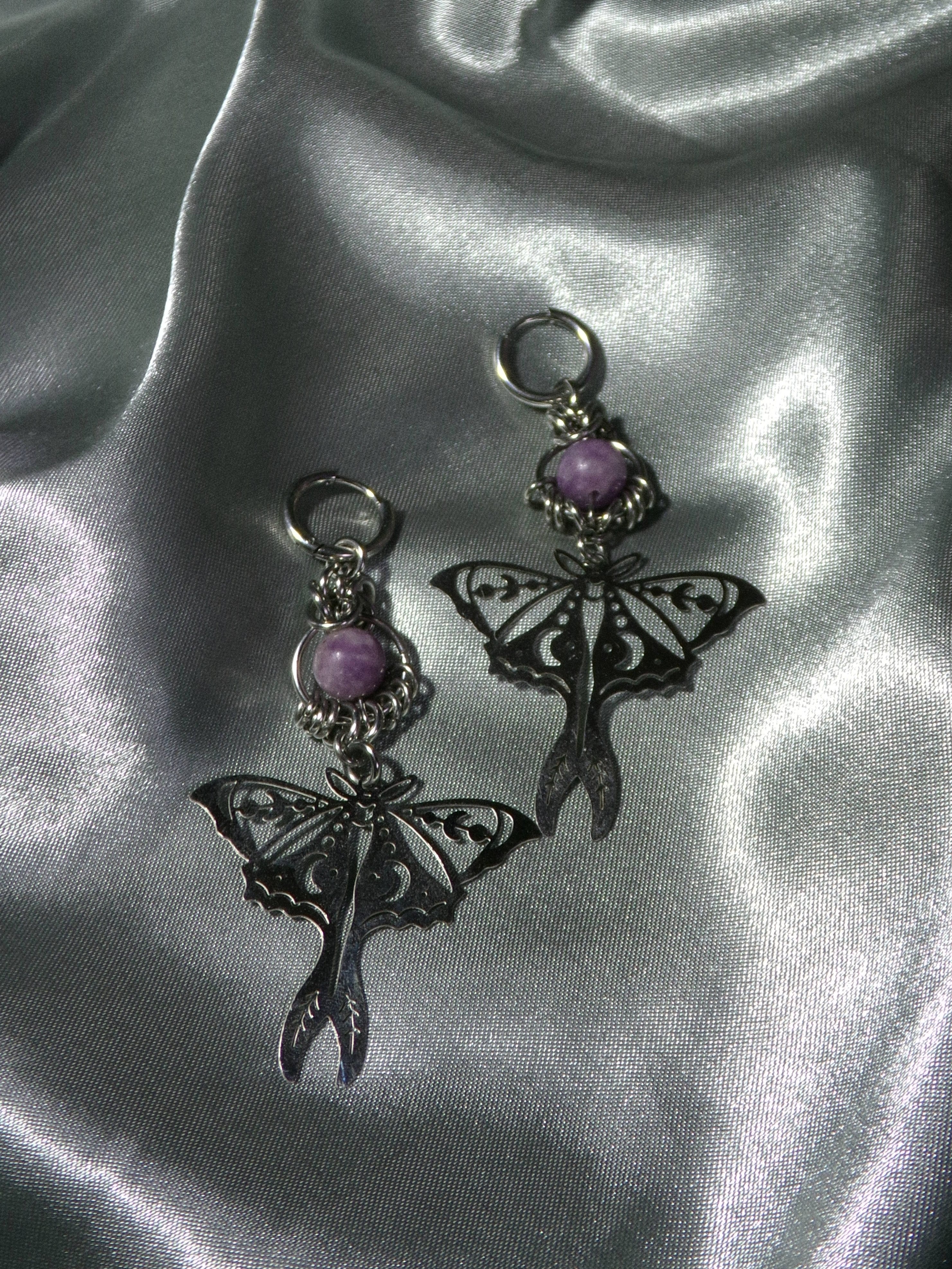 Boucles d'oreilles Lépidolite