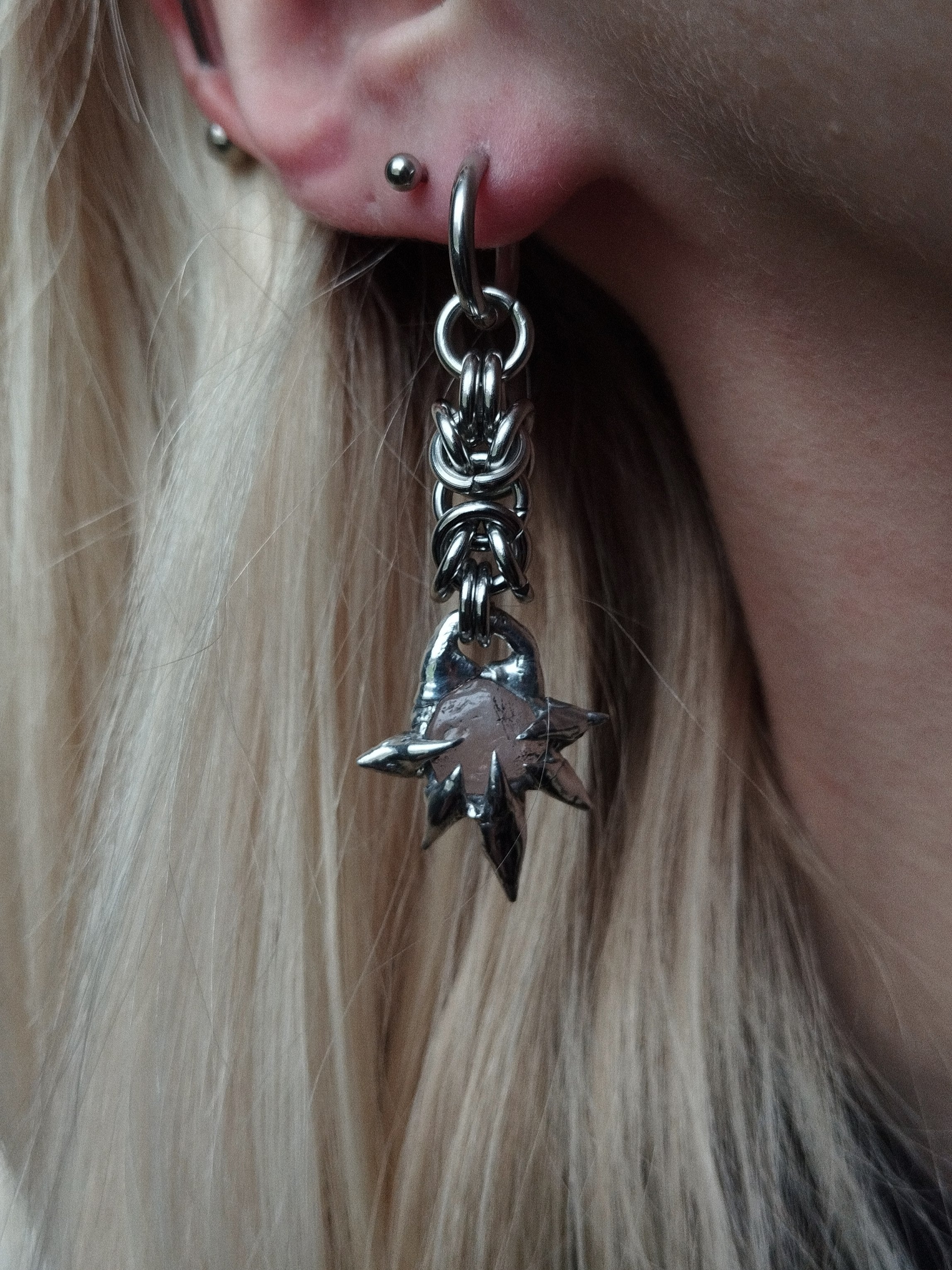 Boucles d'oreilles Quartz Rose