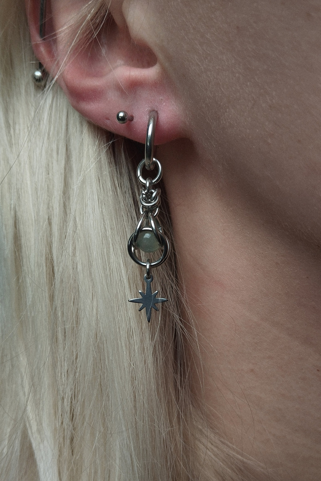 Boucles d'oreilles Agate Mousse