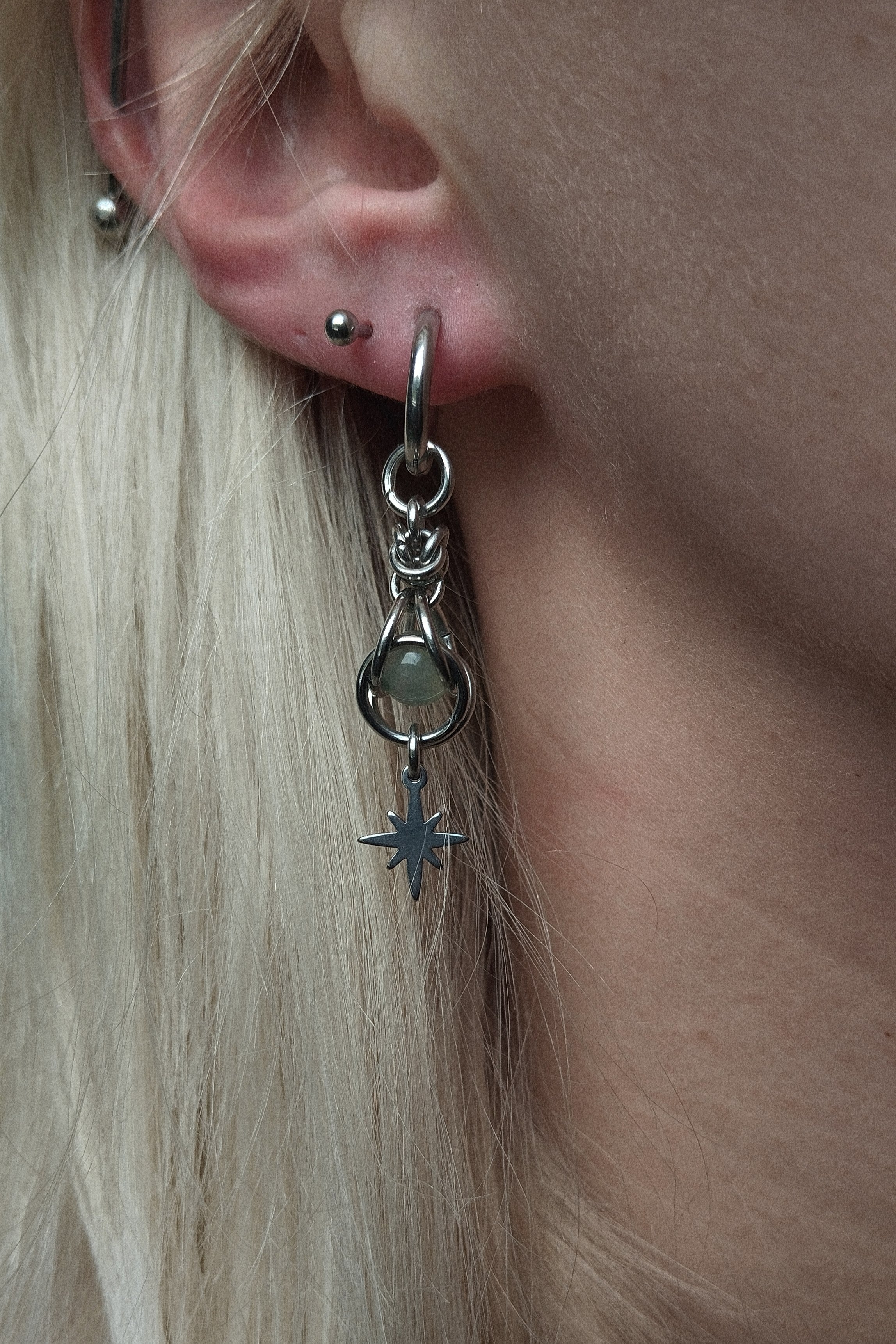 Boucles d'oreilles Agate Mousse