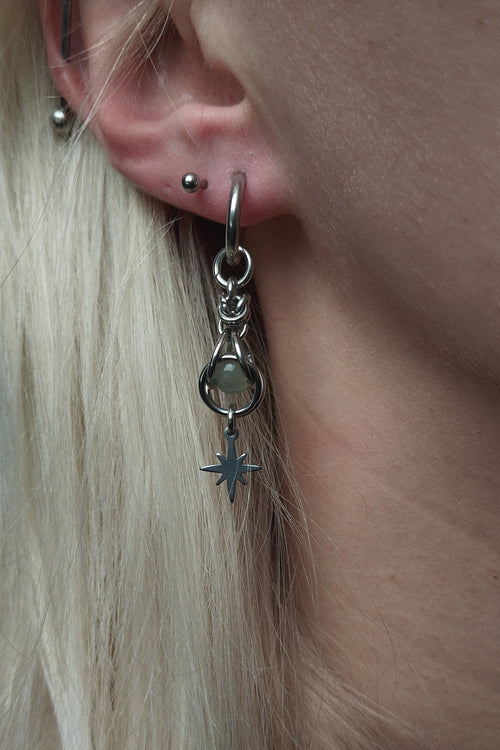 Boucles d'oreilles Agate Mousse
