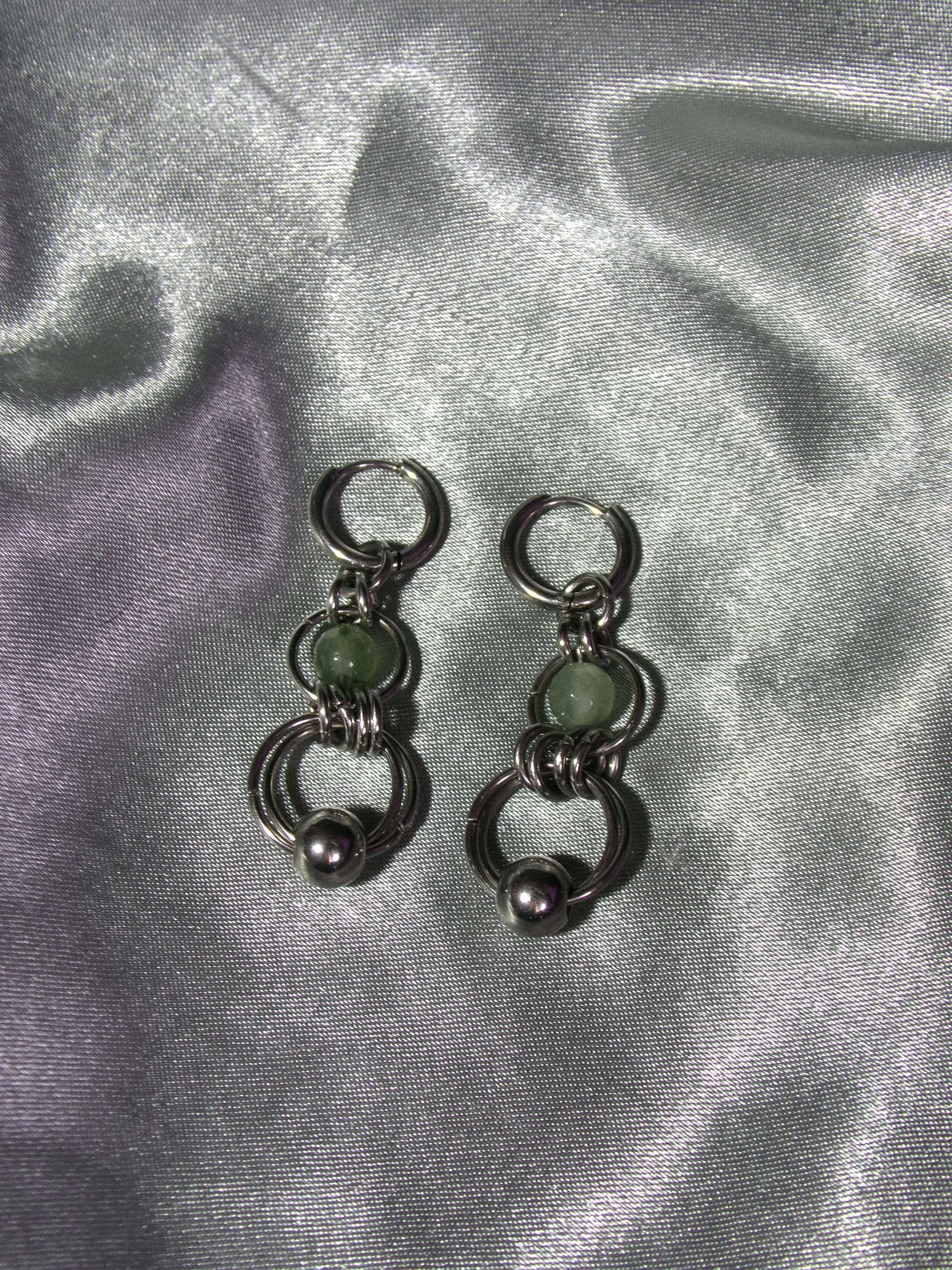 Boucles d'oreilles Phrénite