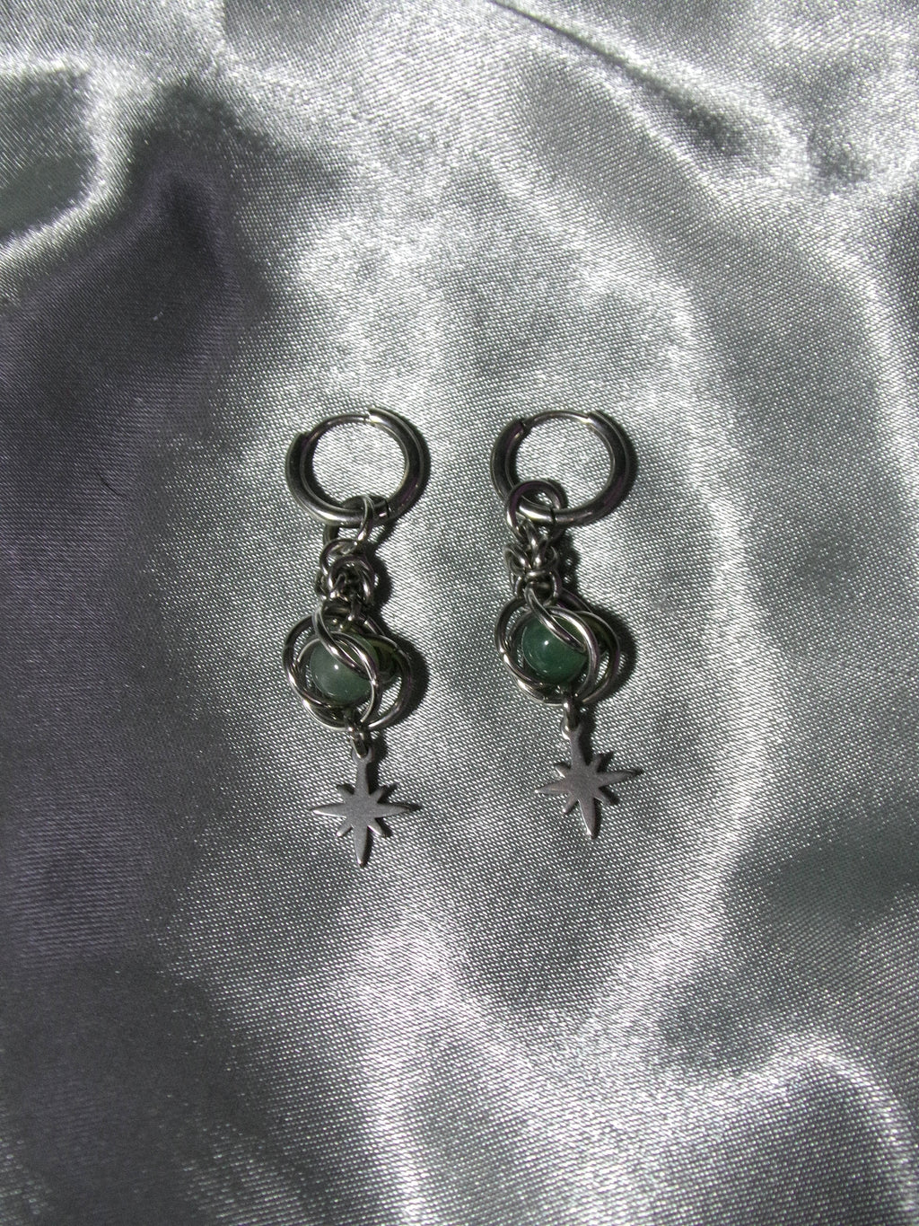 Boucles d'oreilles Agate Mousse