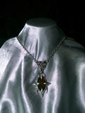 Collier Agate mousse rouge