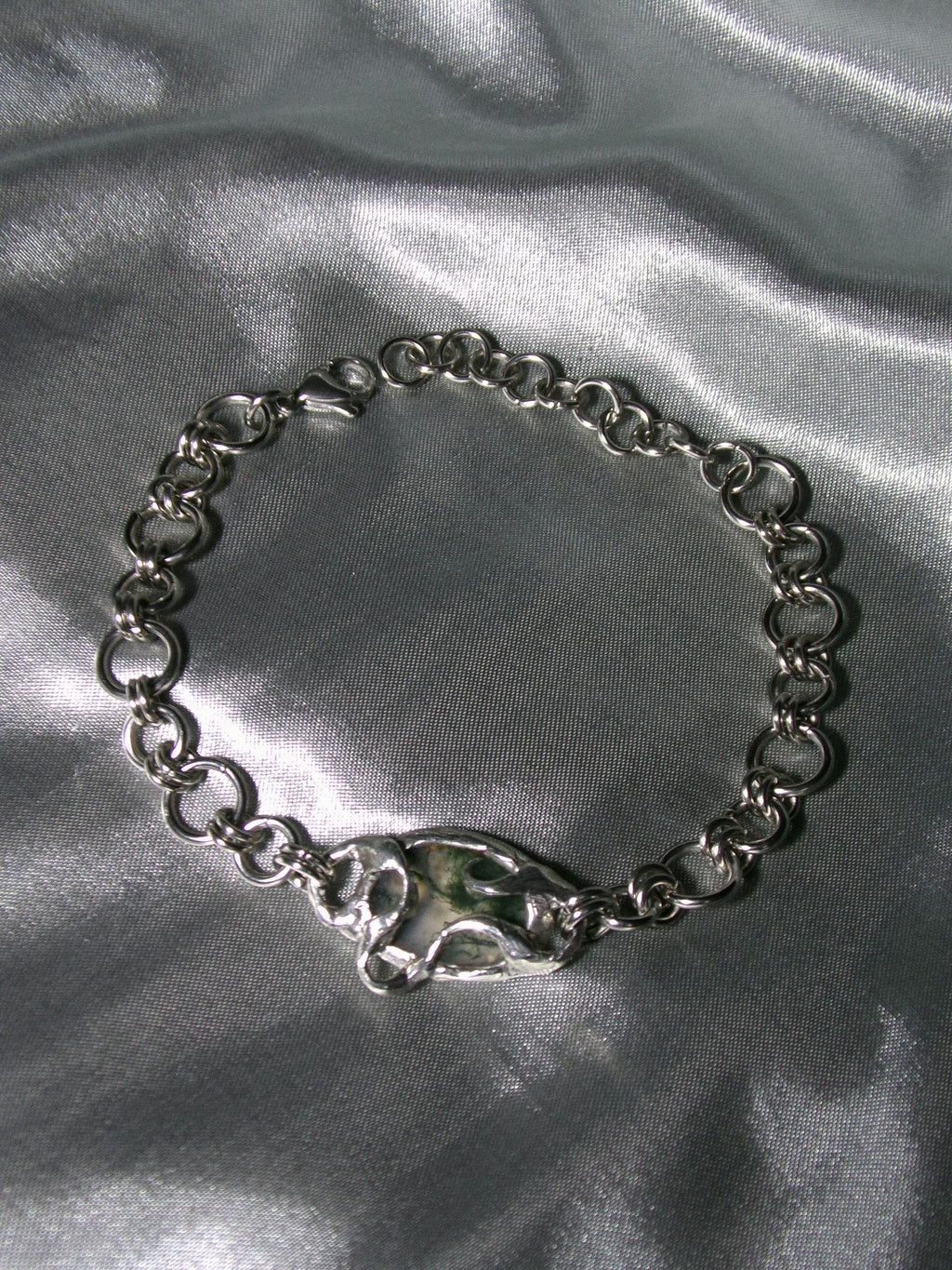 Bracelet Agate mousse