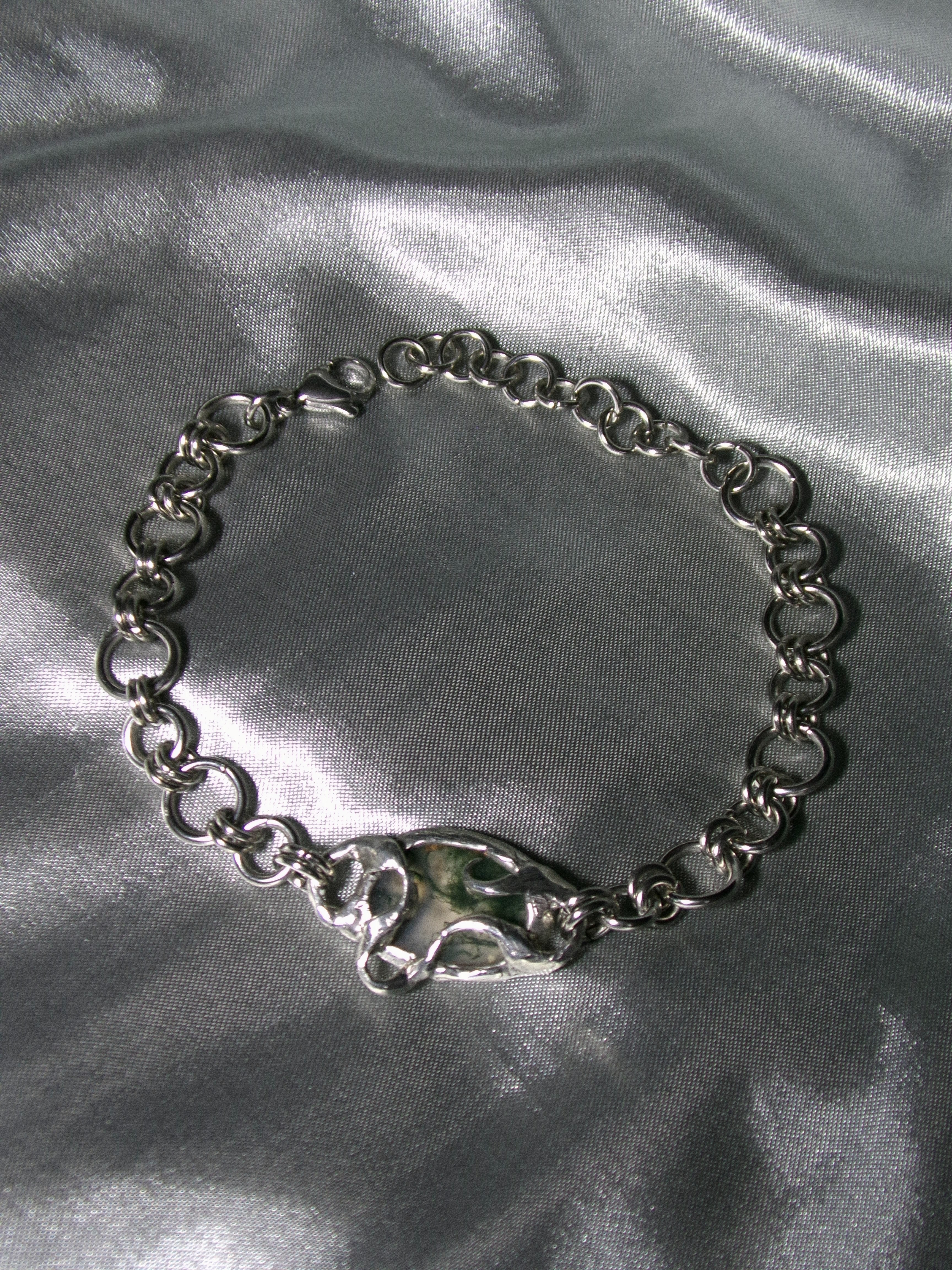 Bracelet Agate mousse