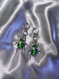 Boucles d'oreilles scarabées Vert