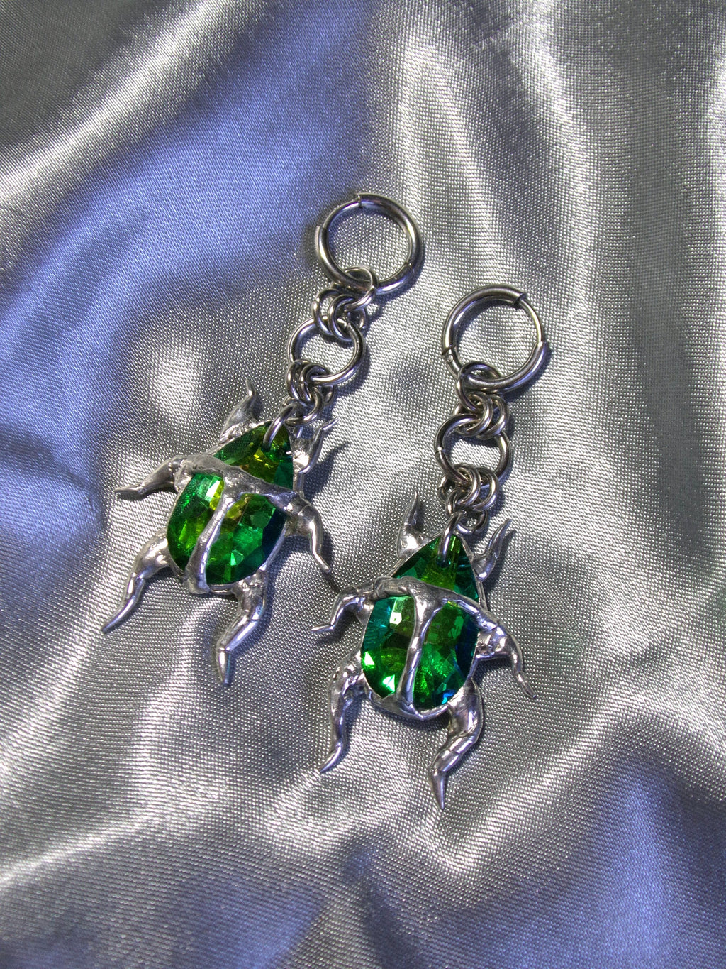 Boucles d'oreilles scarabées Vert