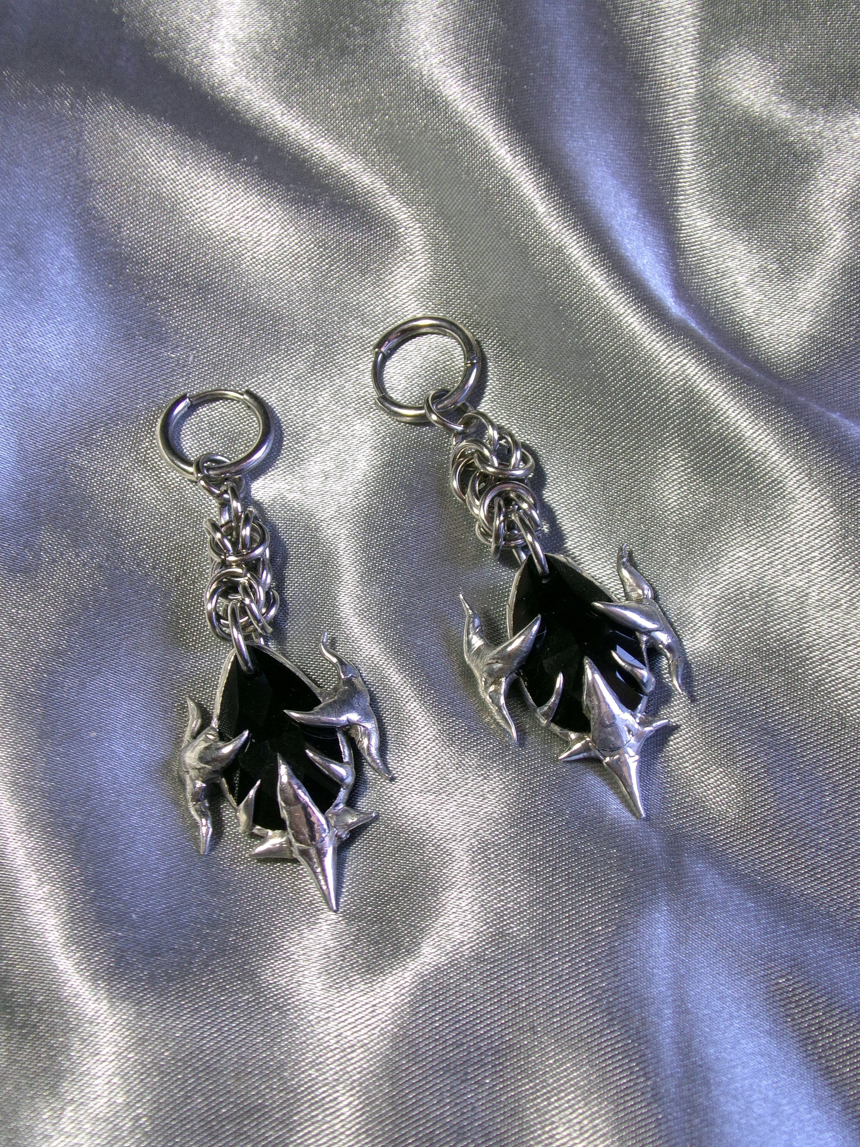 Boucles d'oreilles noir