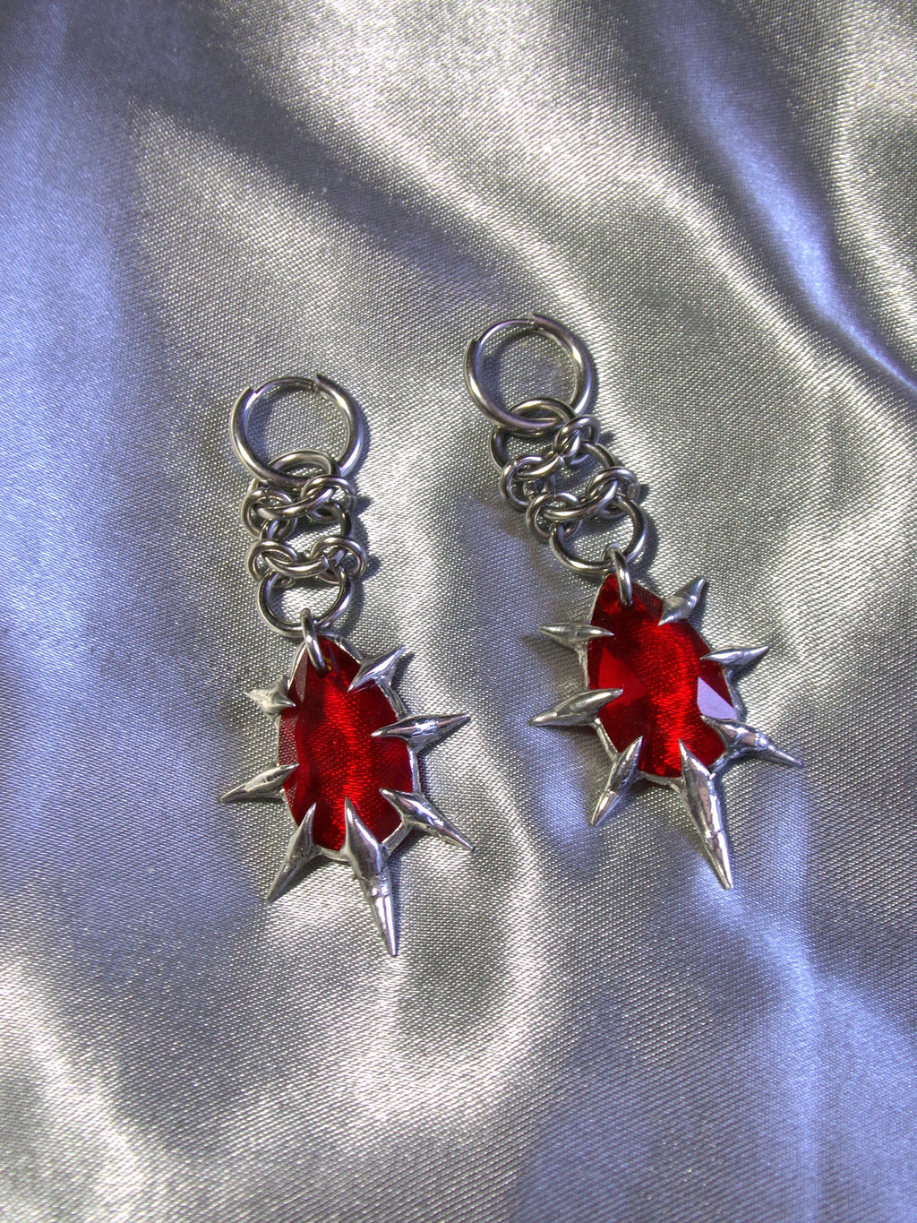 Boucles d'oreilles rouge