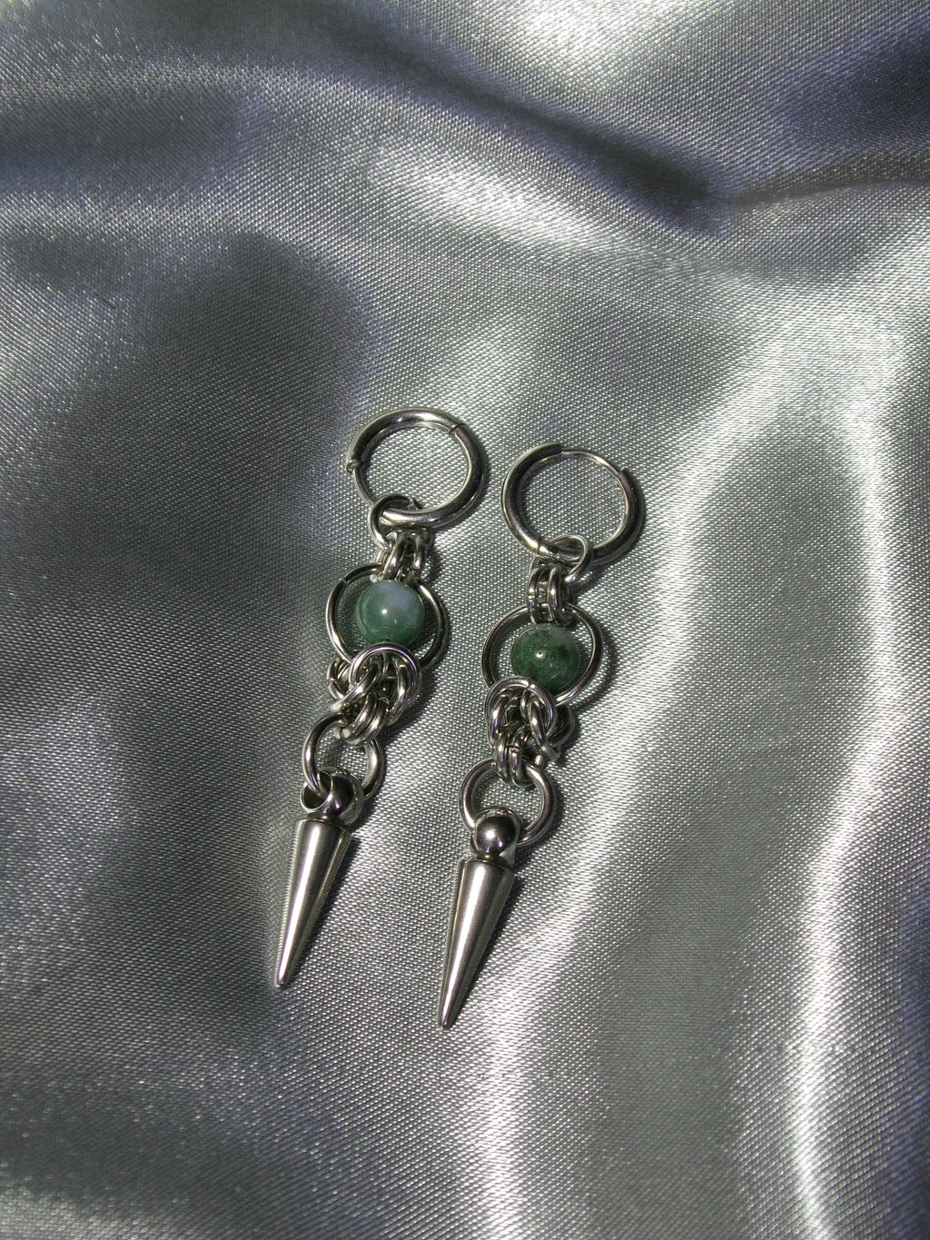 Boucles d'oreilles Agate mousse