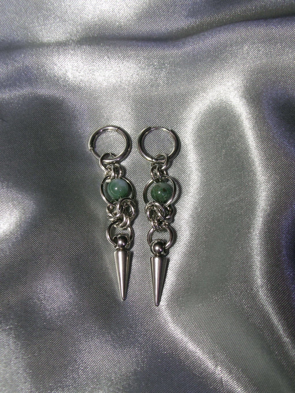 Boucles d'oreilles Agate mousse