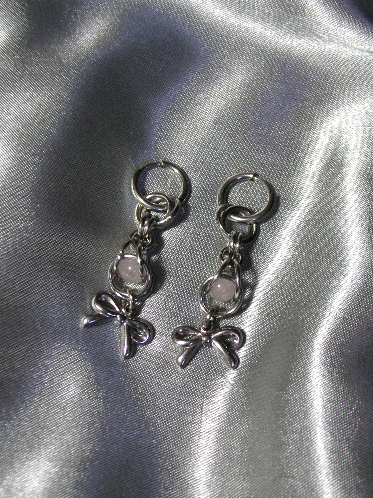 Boucles d'oreilles Quartz rose