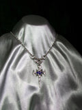 Collier dague bleu saphir