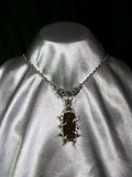 Collier Agate mousse rouge