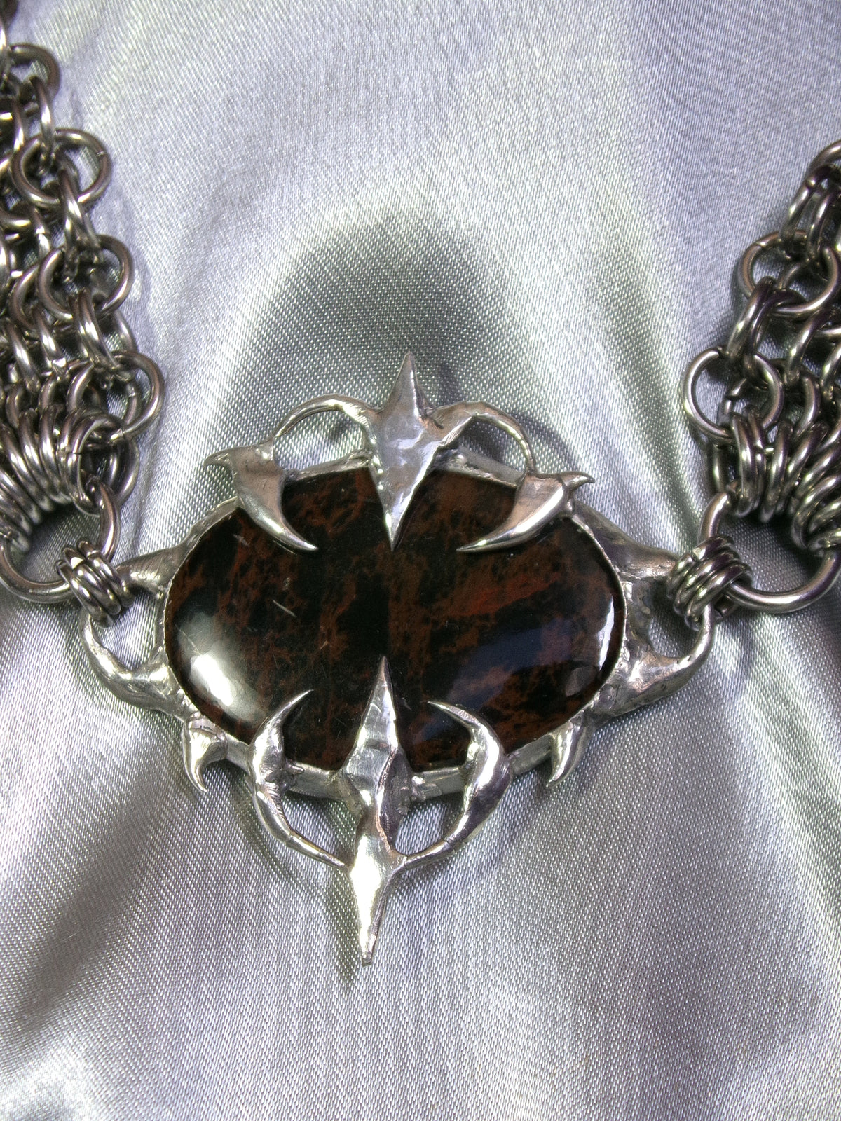 Collier Obsidienne Acajou