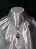 Collier en verre Vert clair