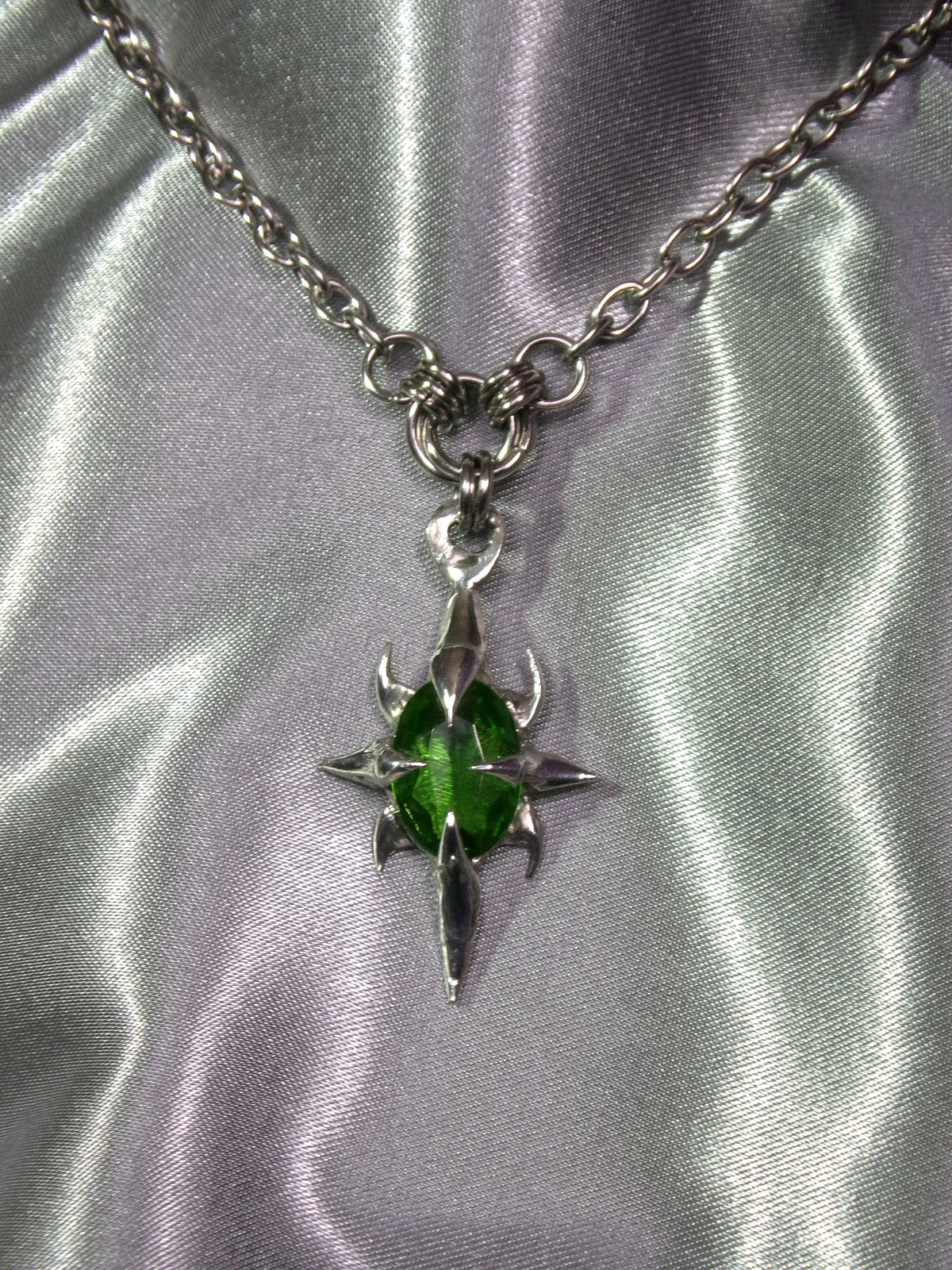 Collier en verre Vert clair