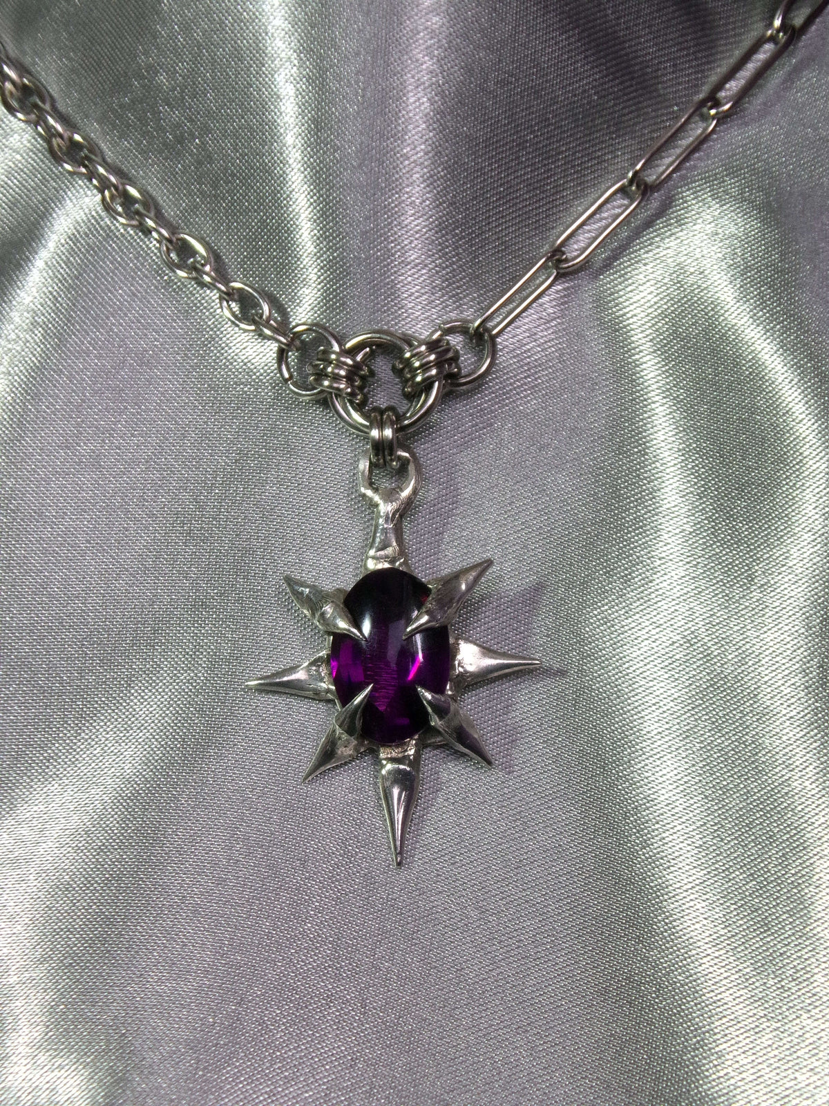 Collier en verre Violet