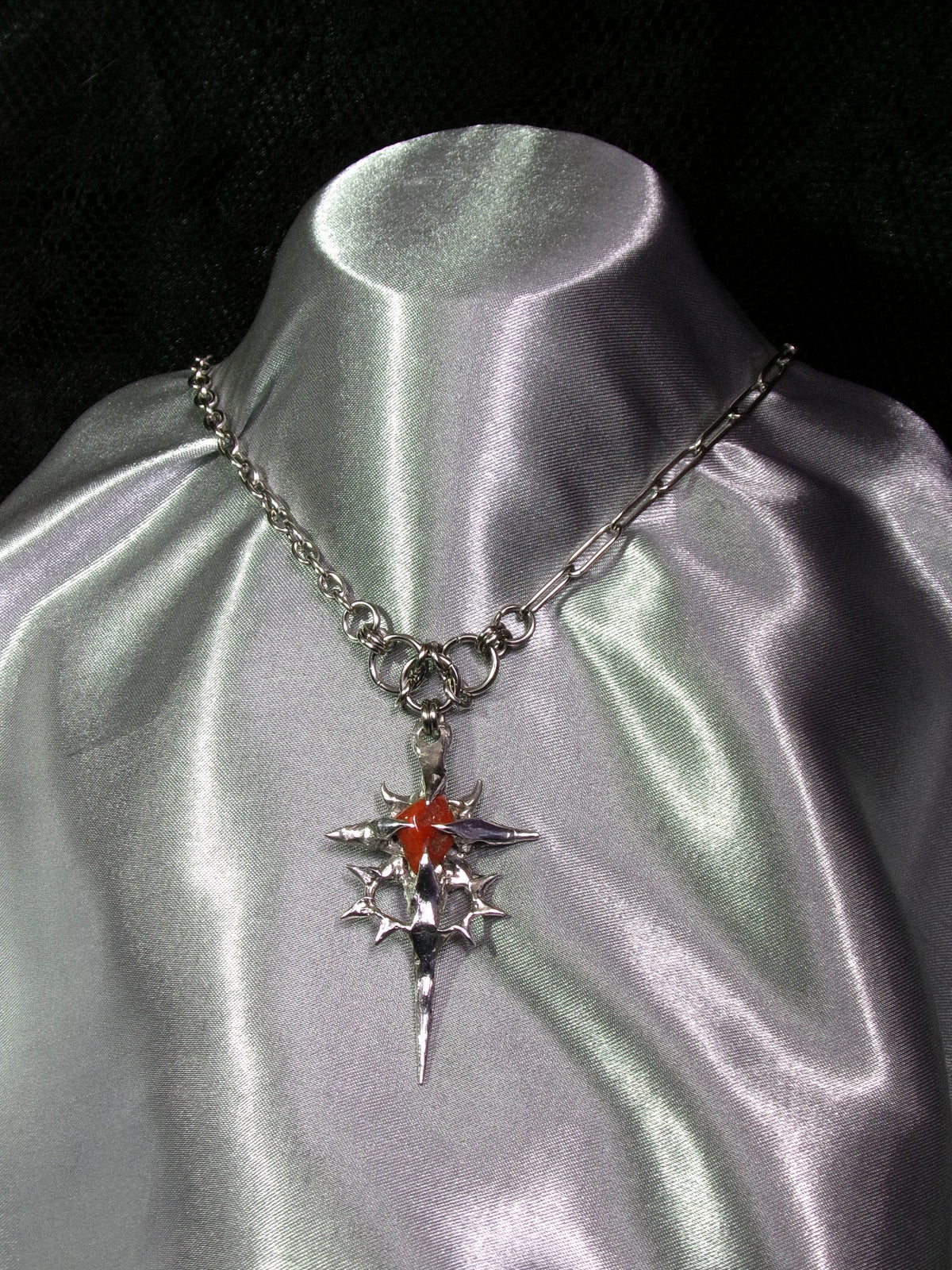 Collier Agate rouge