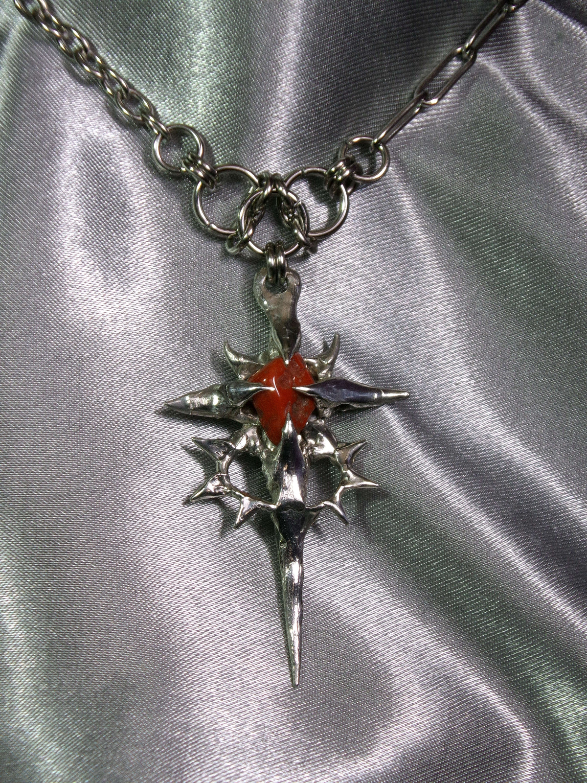 Collier Agate rouge