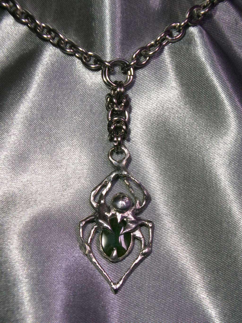 Collier en Jade araignée