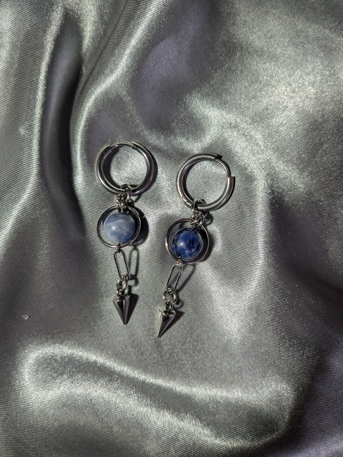 Boucles d'oreilles Sodalite