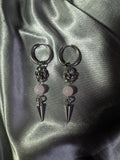 Boucles d'oreilles Quartz rose